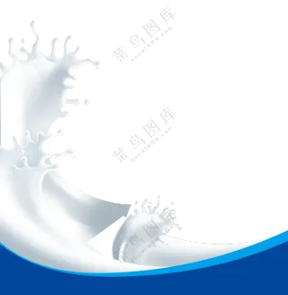 牛奶广告适用的奶花等元素免抠图片