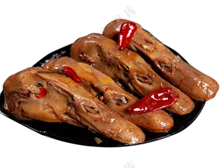 卤鸭头  透明素材