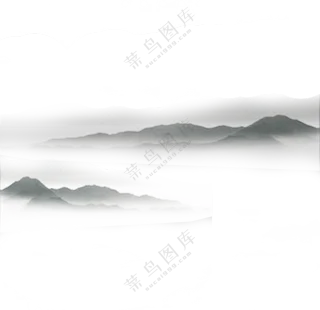 连绵起伏不绝远山元素PNG图片素材