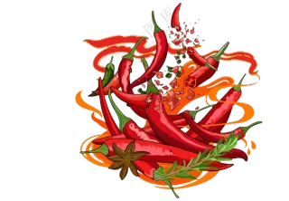 辣椒插图 重庆小面 调料 佐料