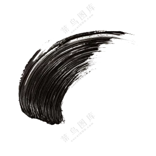 黑色油漆颜料涂抹效果PNG图片素材