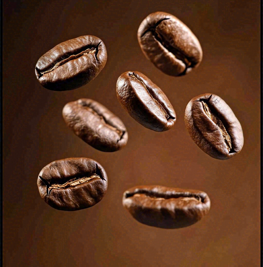 咖啡豆散落摄影图