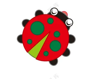 矢量免抠卡通瓢虫