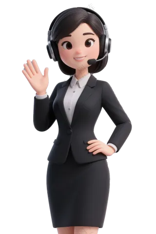 女性客服 卡通3D风格