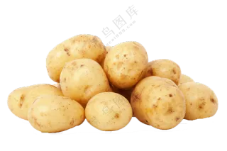 堆在一起的新鲜小土豆免抠图片素材