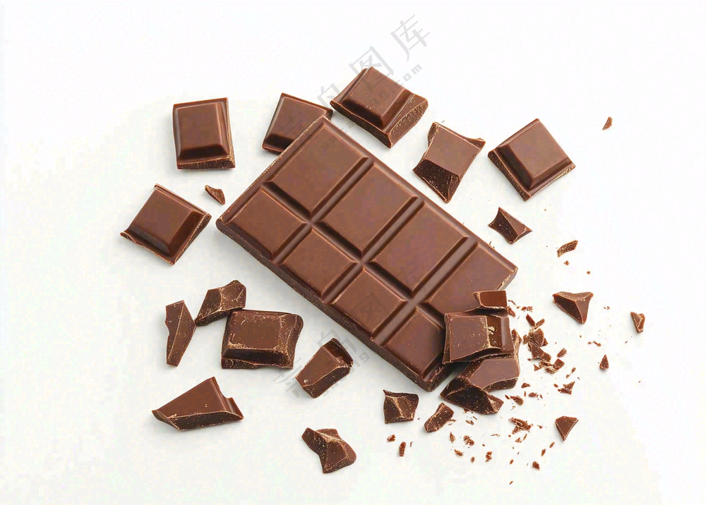 黑巧巧克力美味美食摄影图