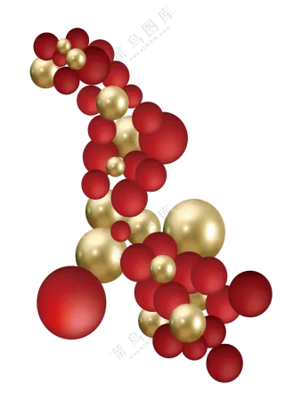 红金节日气球