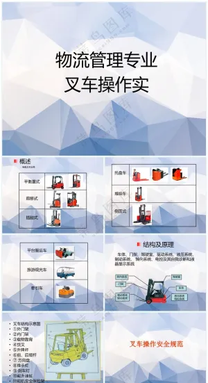 紫色职场风叉车操作安全规范(图版)预览图