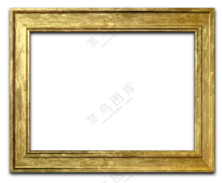 凹陷样式金色相框主题免抠图片素材