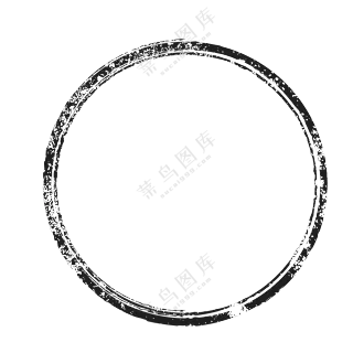 黑白斑驳效果水墨边框免抠图片素材