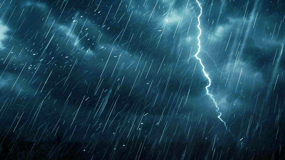 暴雨天气预警摄影图