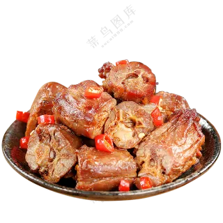 鸭脖切块  透明素材