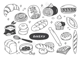 手绘面包图案图片