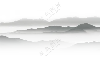 高低远近各不同的群山免抠图片素材
