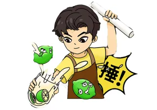 手打柠檬   手绘标志 插画  免扣素材