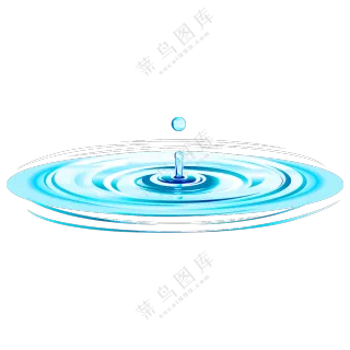 水面之上的涟漪与水滴