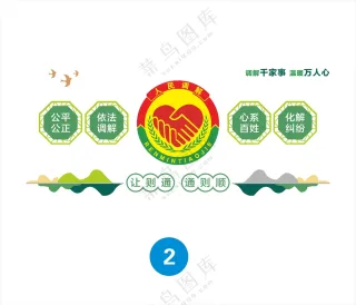 调解中心文化墙广告