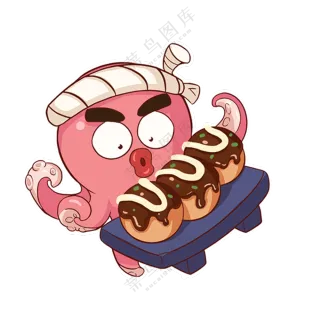 章鱼小丸子免扣素材