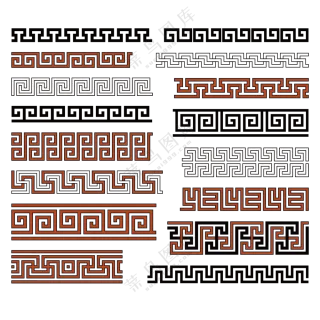 横向连续无缝拼接边框元素免抠图片