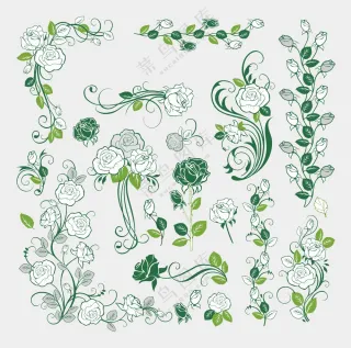 玫瑰花矢量素材