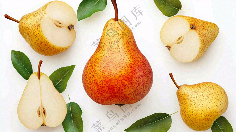 新鲜水果梨子摄影图
