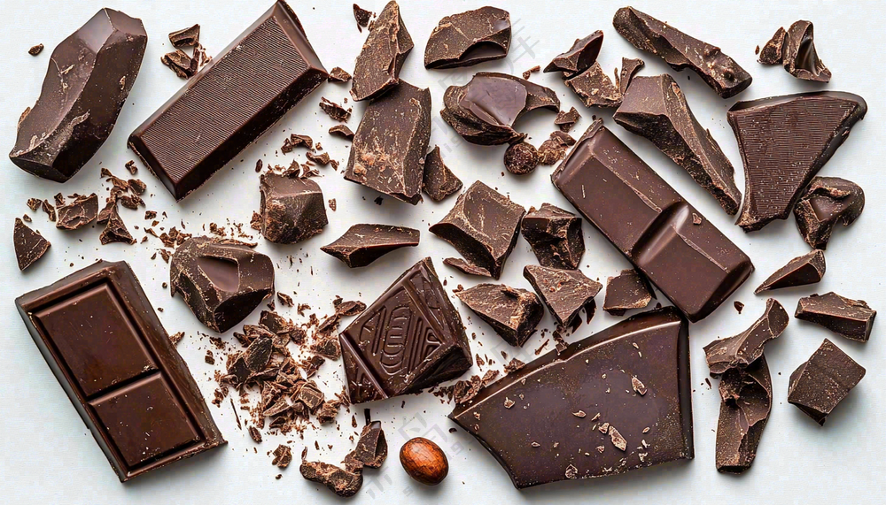 黑巧巧克力美味美食摄影图
