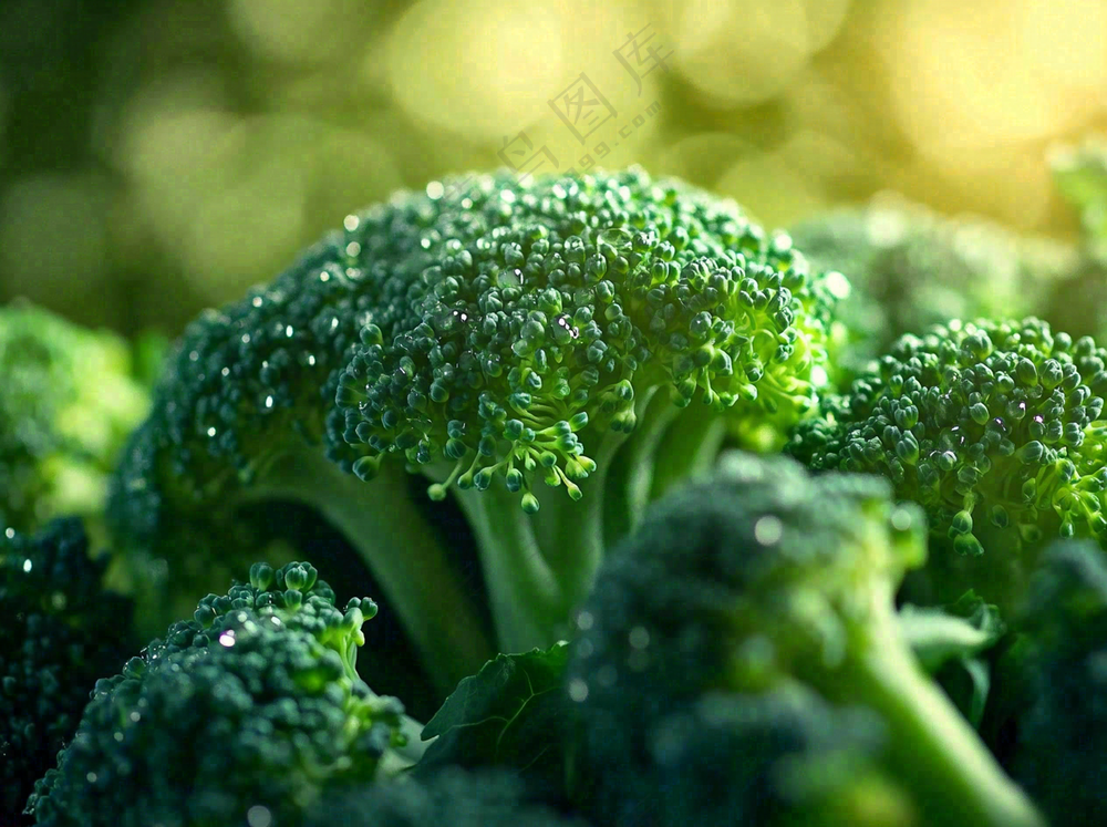 西兰花蔬菜绿色营养摄影图