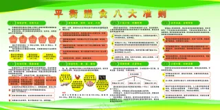绿色简约平衡膳食八大准则