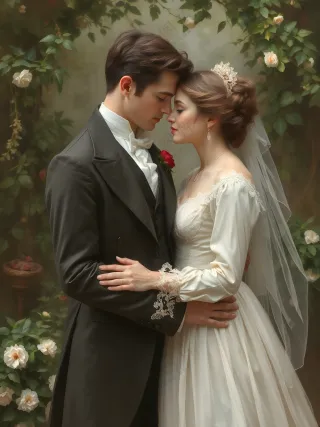 欧美浪漫情侣婚纱写真