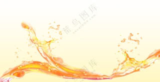 飞溅效果橙色汁水液体免抠图片素材