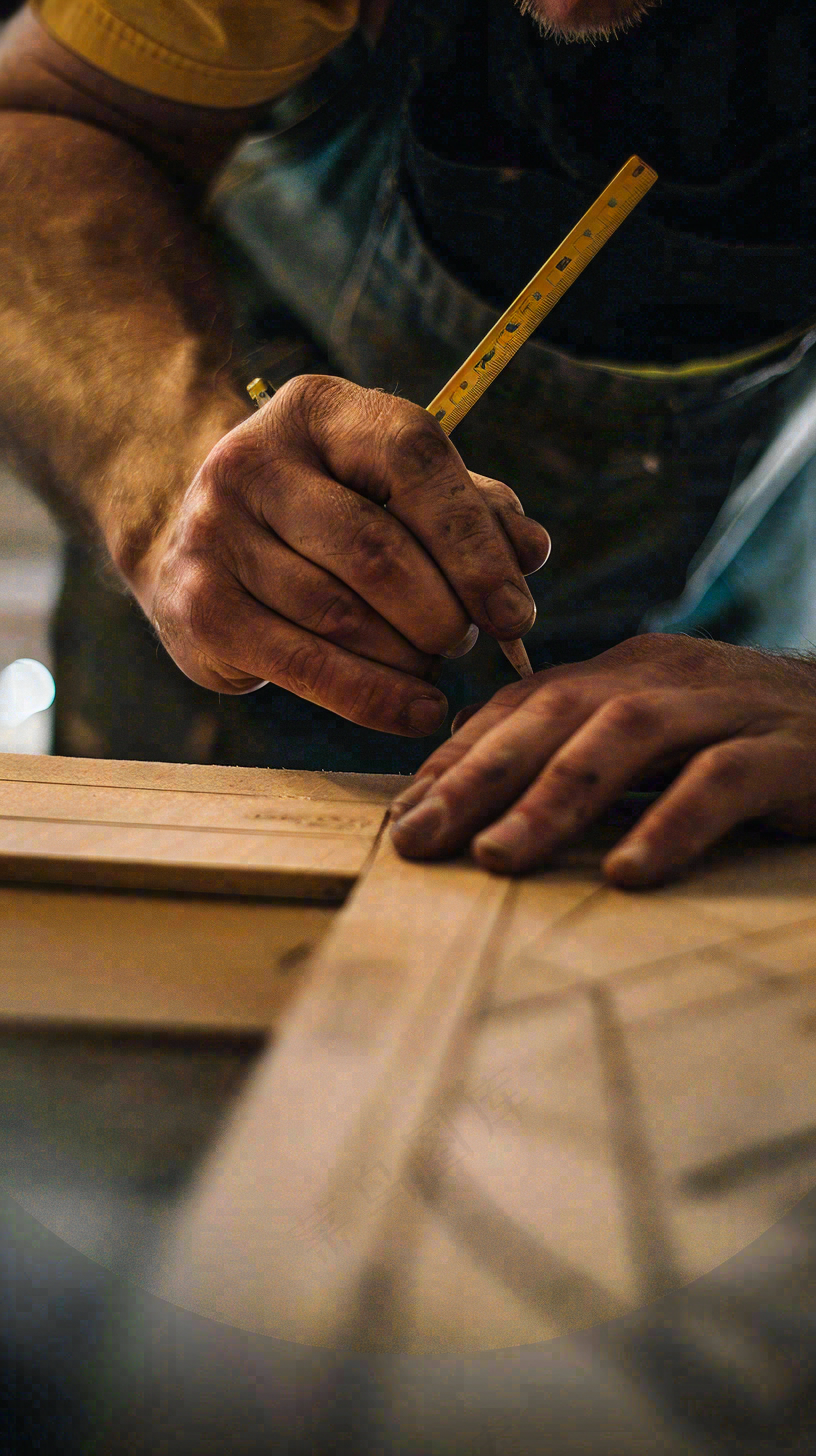 工作劳作的木工师傅辛勤劳动节摄影图