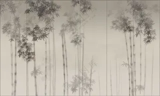 蒲公英高清中式壁画003线稿描边