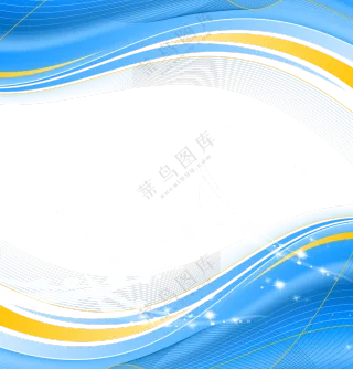 星光装饰波形曲线边框免抠图片素材