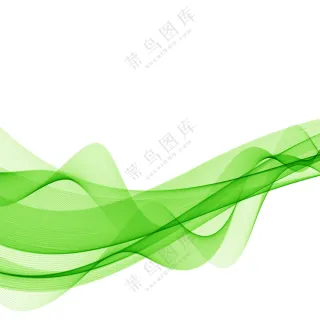 绿色彩带素材