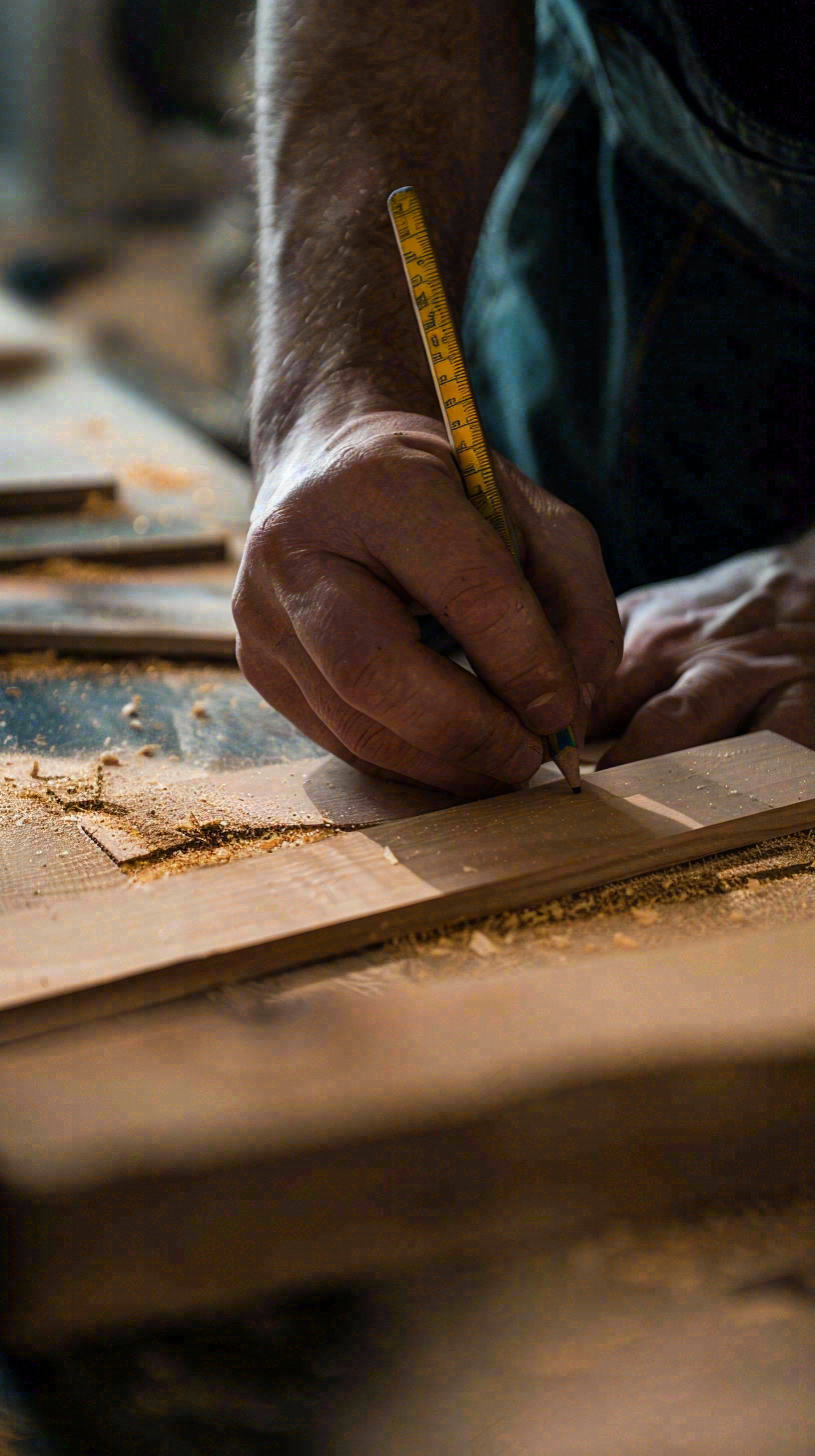 工作劳作的木工师傅辛勤劳动节摄影图