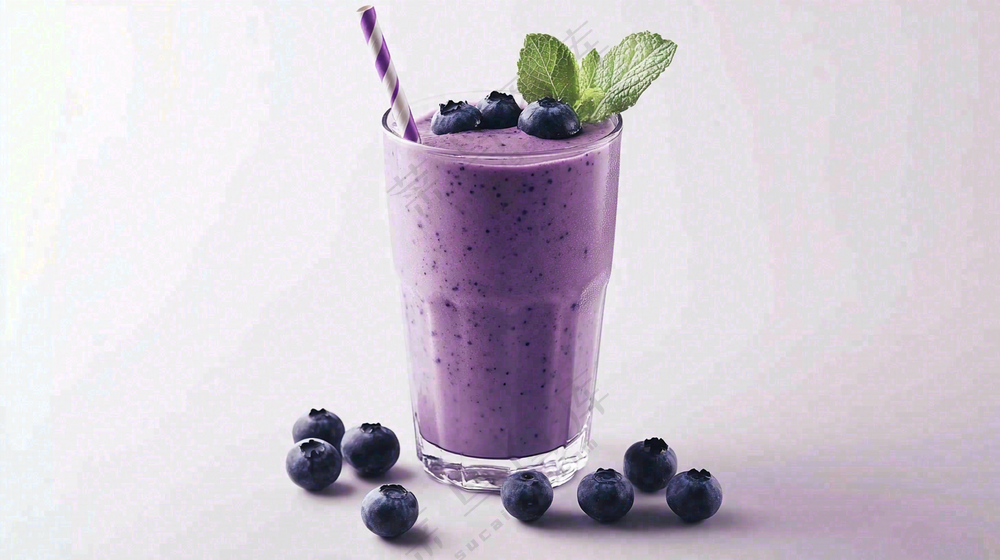 水果酸奶蓝莓食物饮品摄影图