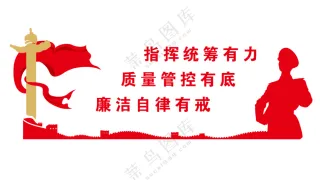 矢量部队党建形象墙