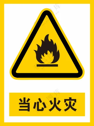 当心火灾警示标识