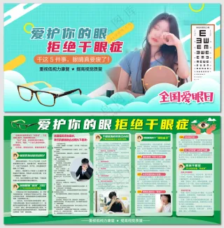 爱护你的眼拒绝干眼症展板