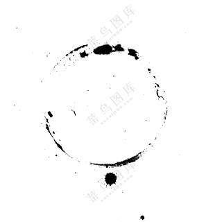 墨迹喷溅与飞白笔触等创意PNG图片