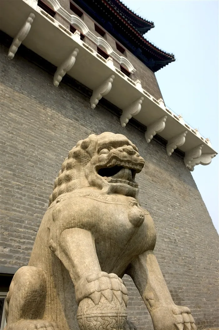 石狮铜狮造型图北京故宫北京风景