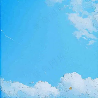 蓝色天空白云简约摄影图