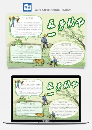劳动节海报手抄报电子小报黑板报展板报工人旅游海报模板素材设计预览图