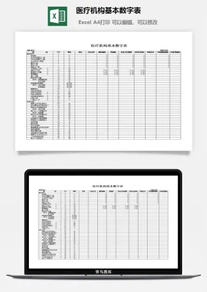 医疗机构基本数字表excel模板预览图