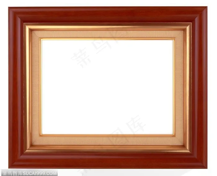 精美木框-红褐色金边的相框图片