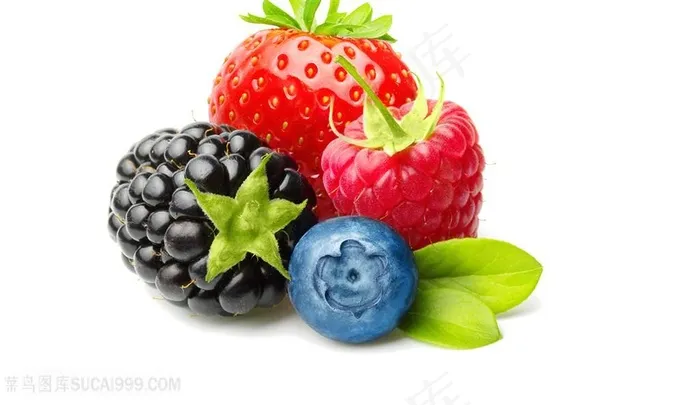 草莓桑葚蓝莓浆果新鲜水果图片