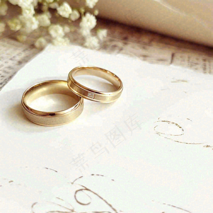 爱情婚礼婚姻戒指珠宝配饰，浪漫情人节摄影图