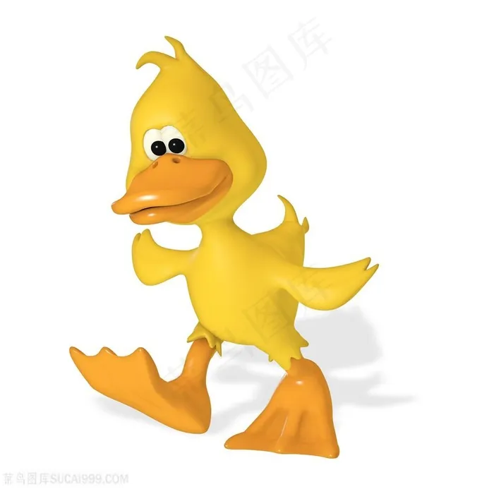 可爱的卡通3d鸭子设计高清图片