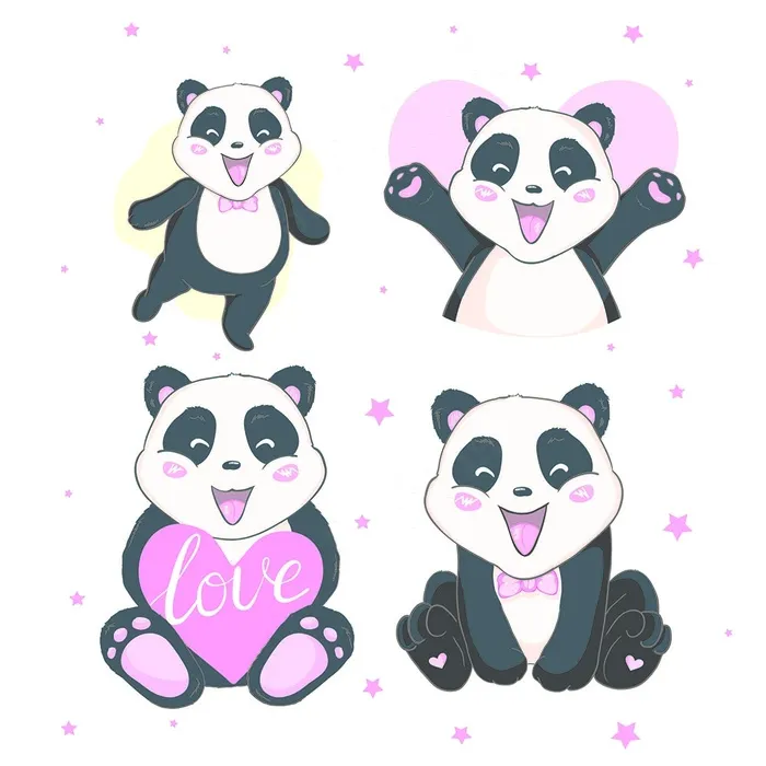熊猫 大熊猫 熊猫插画