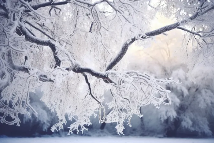 冬季雪景雾凇摄影图